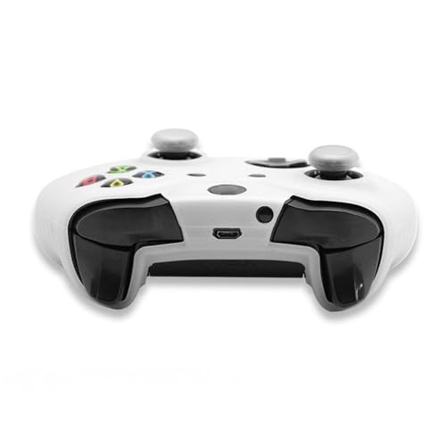 OSTENT Soft Protector Silicone Skin Case Cover Pouch for Microsoft Xbox One Controller Color White - color: White