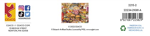 Ceaco - Yum Yum - 300 Large Piece Jigsaw Puzzle for Adults | Art by Eduard, Made in USA, Includes Poster, Giftable, Frameable