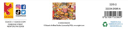 Ceaco - Yum Yum - 300 Large Piece Jigsaw Puzzle for Adults | Art by Eduard, Made in USA, Includes Poster, Giftable, Frameable