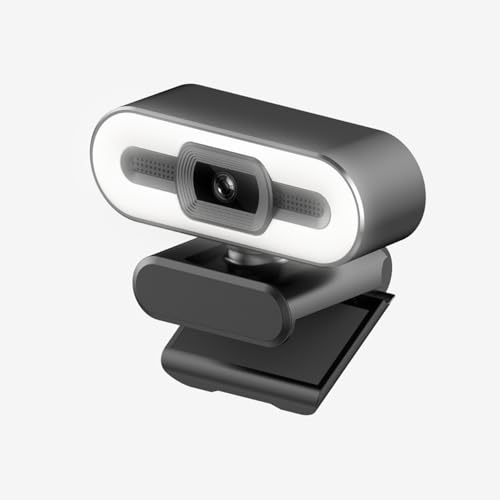 2K Webcam for PC with Microphone & Noise Cancellation, 1200P HD, Auto Focus, 120° Wide Angle, 3-Level Beauty Fill Light, Plug & Play USB Camera for Streaming, Conferencing, Calling (Black)