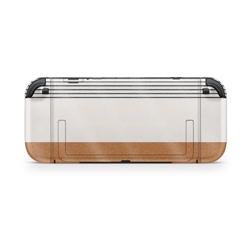 Glossy Glitter Gaming Skin Compatible with Nintendo Switch 2 Console Only - Neutral Stripes - Premium 3M Vinyl Protective Wrap Decal Cover - Easy to Apply | Crafted in The USA by MightySkins - color: Neutral Stripes, size: Switch 2 Console Skin Only, styl