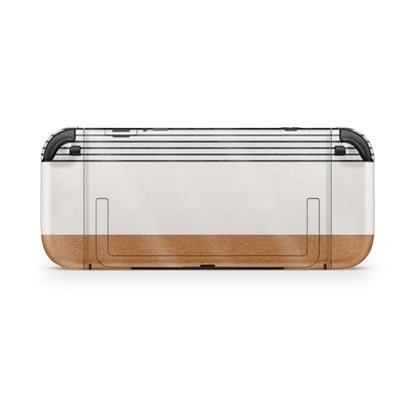 Glossy Glitter Gaming Skin Compatible with Nintendo Switch 2 Console Only - Neutral Stripes - Premium 3M Vinyl Protective Wrap Decal Cover - Easy to Apply | Crafted in The USA by MightySkins - color: Neutral Stripes, size: Switch 2 Console Skin Only, styl