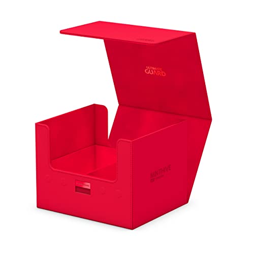 Ultimate Guard Minthive 30+, Deck Case for 30 Magnetic Card Cases, Perfect Storage for Graded Cards, Red, Secure Closure & Snaplock Mechanism - color: Red