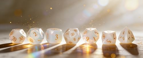 7-Piece Diamond Cut Dice Set for Dungeons and Dragons (D&D) | RPG & Tabletop Games | Premium Gift Box & Durable Design - color: Zs-d