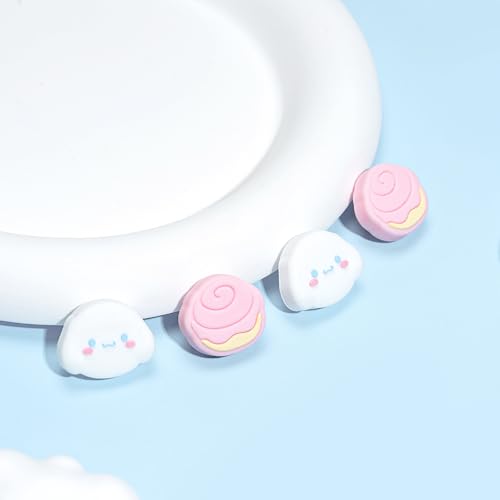 Kuitmor Thumb Grip Caps Compatible with Nintendo Switch 2, Silicone Joystick Grip Caps for Switch 2025, 4pcs, Cute Dog Style, Pink & White - color: Cinnamoroll(Pink & White)