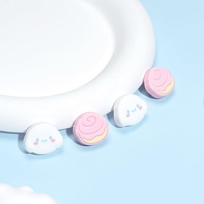 Kuitmor Thumb Grip Caps Compatible with Nintendo Switch 2, Silicone Joystick Grip Caps for Switch 2025, 4pcs, Cute Dog Style, Pink & White - color: Cinnamoroll(Pink & White)