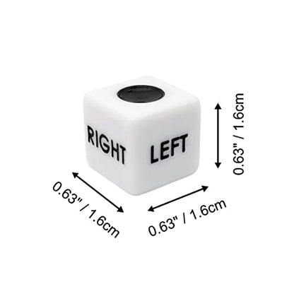 Ahoper Right Left Center Dice Only 12 Dices Prime Dice Game（ six sided ，16mm Standard Size, Easy to Grip）