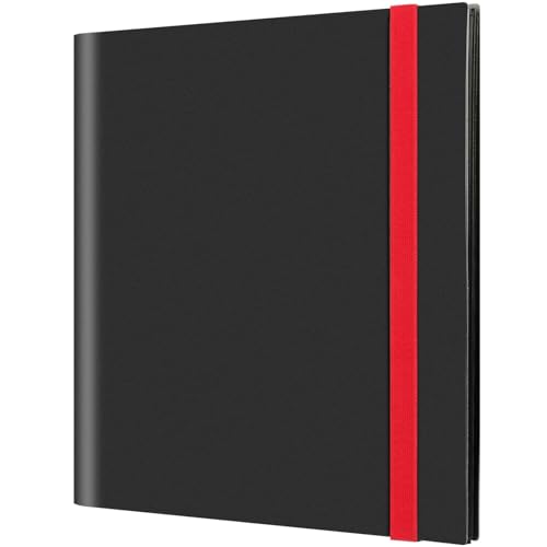 GEAoffice Card Binder, 12 Pockets Trading Card Album Folder Holder, 624 Side Loading Pockets Card Collection Binder for Yugioh, MTG, TCG, Sports & Games Cards, Black - color: Black, size: Large-12 Pockets