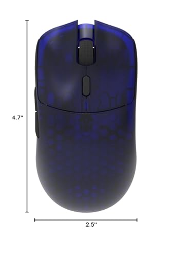 G-Wolves HTX ACE Wireless Gaming Mouse (Non-Honeycomb, Sapphire Blue) - color: Sapphire Blue, style: Non-Honeycomb