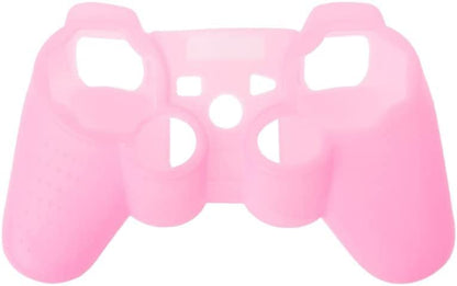 Silicone Case Soft Protective Skin Cover for PS3 Controller Gel Rubber Case Cover Replacement (Pink) - color: Pink