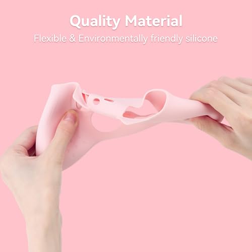 GeekShare Cat Paw Controller Skin Grips Set Anti-Slip Silicone Protective Cover Skin Case Compatible with Xbox Series X Controller with 2 Thumb Grip Caps and 1 Sticker (Pink) - color: Pink