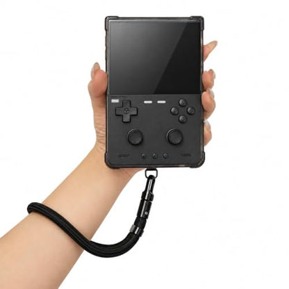 Accessory Kit Compatible with TRIMUI Brick Pro, Clear PC Protective Case, Hard EVA Carrying Case, Tempered Glass Screen Protector, Wrist Strap & Cleaning Cloth, Retro Handheld Game Console Accessories - color: Black