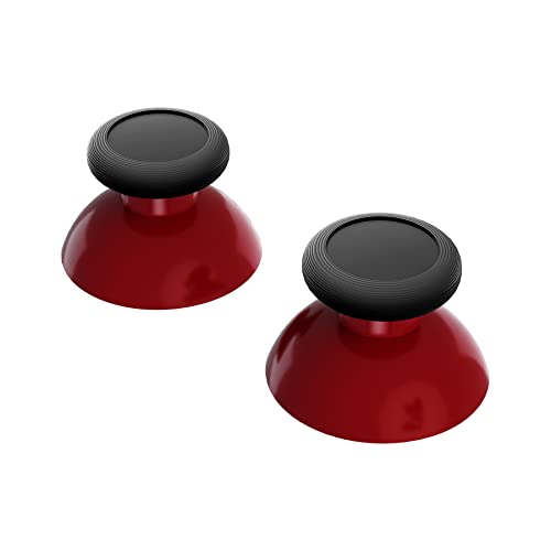 eXtremeRate Carmine Red & Black Replacement 3D Joystick Thumbsticks, Analog Thumb Sticks with Cross Screwdriver for Nintendo Switch Pro Controller - color: Black & Carmine Red