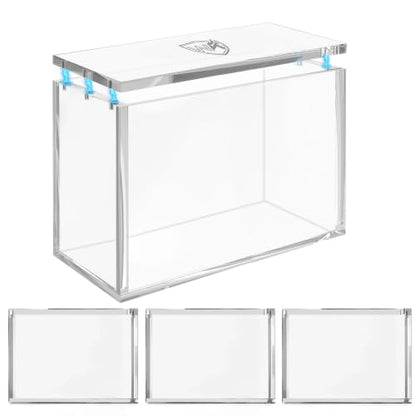 ETB Acrylic Case 3 Pack, 8mm Ultra Thick ETB Protector Case, Magnetic Lid | Stackable Clear Display Enclosure Compatible with Elite Trainer Boxes - color: 3PC ETB Acrylic Case, size: Acrylic Case