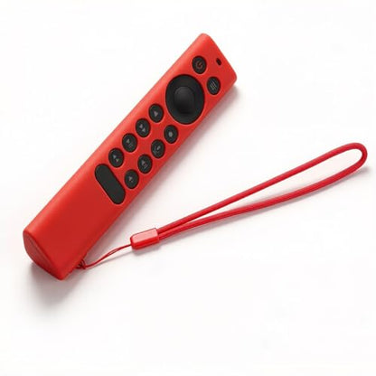 Silicone Protective Cover for NVIDIA Shield TV Pro/4K HDR Remote Controller Series, Light Weight Kids-Friendly Silicone Skin Anti-Slip/Shockproof with Hand Strap - color: Red
