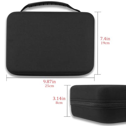 GEEKRIA Two Controllers Travel Carrying Bag Compatible with Sony PS5 DualSense, DualShock 2/4, Xbox One, Series X, 8BitDo Pro2, Protective Storage with Internal Mesh Pocket (Black) - color: Black
