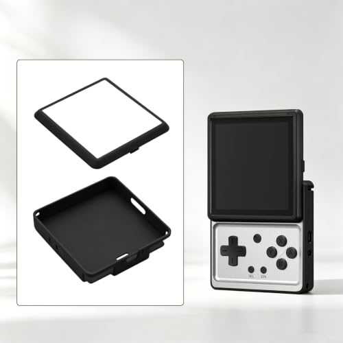 Handheld Console Case - For Tpu Protective Cover For Anbernic RG Rotate, Retro Game Console Protector For For Tpu Material Lightweight Protection Retro Handheld Accessories Precision Drilling(Black)