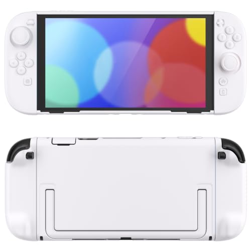 PlayVital Protective Case for Nintendo Switch 2 - Cute Dockable Hard Case Shell for Switch 2 with Thumb Grip & Sticker & Button Caps, Anti-Scratch & Shockproof Cover Skin - White - color: White