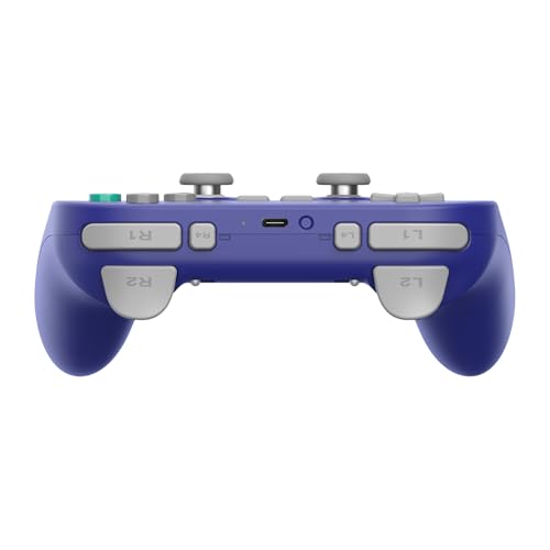 Nargos 8BitDo Pro 3 Bluetooth Gamepad, Compatible with Switch 1/2, PC, Apple, SteamOS, Android, TMR Joysticks, Hall Effect Triggers, Magnetic Buttons (Purple) - color: Purple