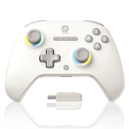 PeriphX Wireless PC Controller with 1000Hz Polling Rate, Switchable Hall and Tactile Triggers（Long/Short Travel Triggers）, Hall Joysticks, Turbo, Macro, RGB Lighting, 2.4G Bluetooth Wired, Compatible with Windows PC/ Switch1,2/Steam Deck/Android/iOS