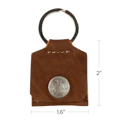 Hide & Drink Rustic Leather Switch Cartridge Game Keychain / SD Card / Guitar Pick Holder Handmade (Swayze Suede) - color: Swayze Suede