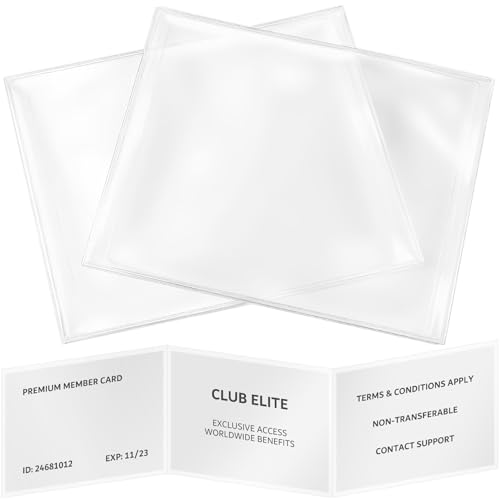 2pcs Mahjong Card Cover Protector, Waterproof Cover Holder Large Print Size(6 1/8”x4 3/4”), Matte Clear Plastic Sleeves Accessories for Protecting Scorecards Rule Sheets Hand Cards