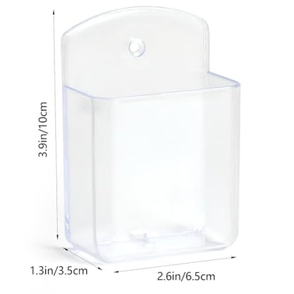 2 Pcs Remote Control Holder Wall Mount, TV Controller Holder, Self Adhesive Remote Holder, Wall Pen Holder Storage Accessories for Home Office School（Clear） - color: Clear&2Pcs