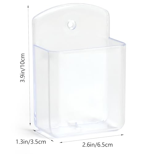 2 Pcs Remote Control Holder Wall Mount, TV Controller Holder, Self Adhesive Remote Holder, Wall Pen Holder Storage Accessories for Home Office School（Clear） - color: Clear&2Pcs