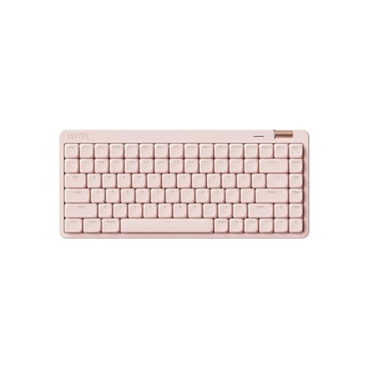 Flow Lite 84 Keys Low Profile Mechanical Keyboard, 75% Swappable Rechargeable Wireless Keyboard with 2.4G Receiver, Bluetooth and Wired Connection for Windows, Mac/ Specter Linear Switches (Flamingo) - color: Flamingo