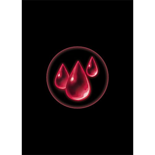 Elements I - Blood - 100 Textured Matte TCG Card Sleeves - Fits Magic MTG Commander Pokemon and Other Card Games - Playing Card Sleeves - style: Blood