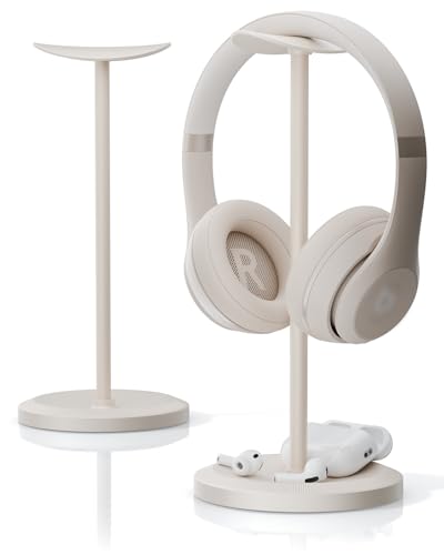 Headphone Stand, Desktop Headset Holder, Starlight | Earphone Stand, Gaming Headphone Hanger, Enlarged Headrest Heavy Base, Office Desk Accessories for All Headphones Size - color: Starlight