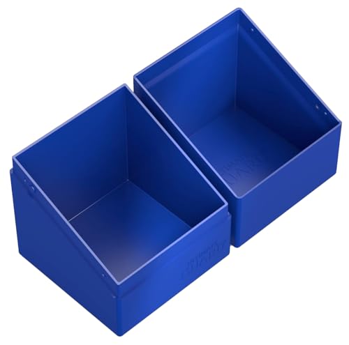 Ultimate Guard Boulder Solid 100+, Deck Case for 100 Double-Sleeved TCG Cards, Blue, Secure & Durable Storage for Trading Card Games, No Transparency - color: Blue