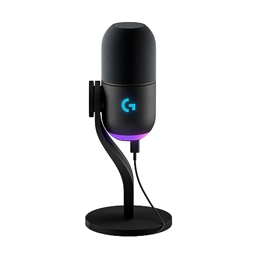 Logitech G Yeti GX Dynamic RGB Gaming/Podcast USB Microphone - Black | LIGHTSYNC, USB mic for streaming, supercardioid, USB plug and play for PC/Mac - color: Black