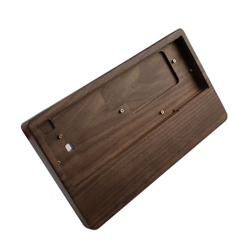 YMDK GH60 Walnut Wooden Case Wrist Rest 2 in 1 for 60% Mini Mechanical Gaming Keyboard Compatible Pok3r DZ60 YD60MQ XD64 - color: Walnut 2 in 1
