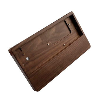 YMDK GH60 Walnut Wooden Case Wrist Rest 2 in 1 for 60% Mini Mechanical Gaming Keyboard Compatible Pok3r DZ60 YD60MQ XD64 - color: Walnut 2 in 1