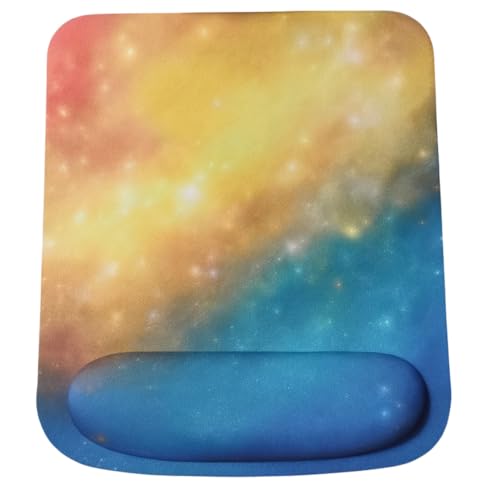 Ergonomic Memory Foam Mouse Pad with Wrist Support, Orange, Ultra-Smooth Surface, Anti-Slip Base (Multicolor, Medium) - color: Multicolor