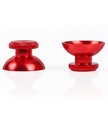 Ceozon Replacement Metal Thumb Grips Accessories for Ps5 Controller Thumbsticks Swap Joysticks Repair Kit (Red)