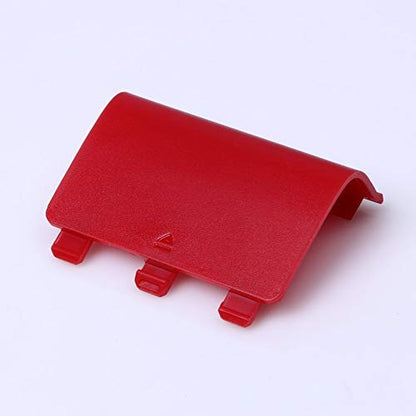5 PCS Battery Cover Door Lid Shell Replacement Parts for Xbox One Wireless Controller (Red)