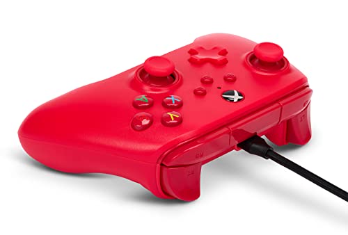 PowerA Wired Controller for Xbox Series X|S - Red, gamepad, video game/gaming controller, works with Xbox One, Officially Licensed - style: Red