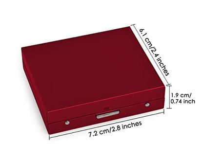 DS.DISTINCTIVE STYLE Aluminum Alloy Dice 5 Pieces 16mm Portable Metal Dices with Case 6 Sided Dice for Party Game - color: Red, style: Square