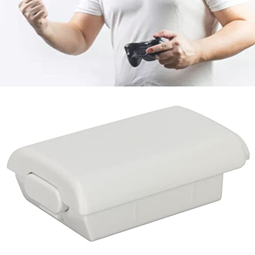 Game Console 360 Battery Cover, Wireless Controller Replacement ABS Plastic Shell Case for Game Console 360 Controller Battery Pack, Durable (White) - color: White