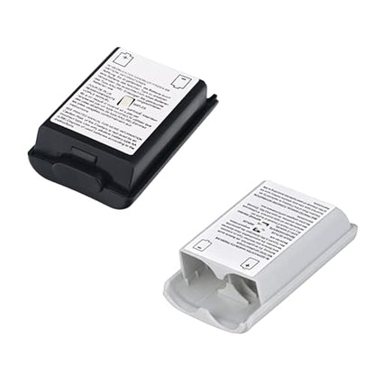 Dogxiong 2 Pack Battery Pack Cover for Xbox 360 Wireless Controller, Replacement Battery Pack Cover Shell Case for Xbox360 (Black&White) - color: 2Pcs Black&White