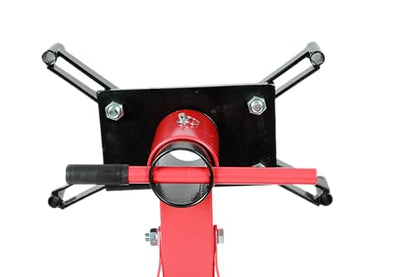 Auto Repair Rebuild Steel Engine Stand Folding Motor Hoist Dolly Mover Jack with 360 Degree Rotating Head, 3000 LB Capacity, Red