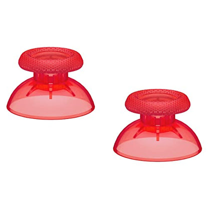 eXtremeRate Clear Red Replacement Thumbsticks for PS5 Controller, Custom Analog Stick Joystick for PS4 Controller Universal - color: Clear Red