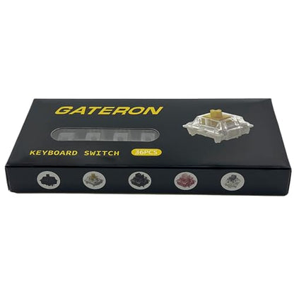 Gateron Milky Yellow Pro V2 Linear Keyboard Switches Pre-lubed 5-Pin 50gf for All MX Mechanical Keyboard Game Keyboard(Milky Yellow Pro V2,36PCS) - color: Milky Yellow Pro V2, size: 36Pcs