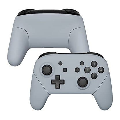 eXtremeRate New Hope Gray Faceplate Backplate Handles for Nintendo Switch Pro Controller, DIY Replacement Hand Grip Housing Shell Cover for Nintendo Switch Pro - Controller NOT Included - color: New Hope Gray