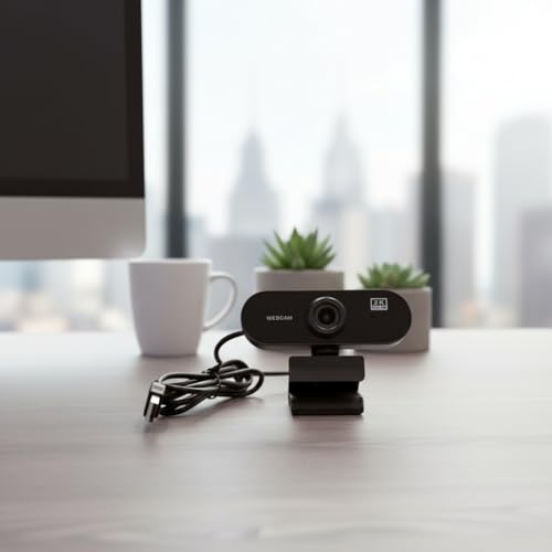 axGear USB Webcam 1080P 2K Microphone for Conference Video Call Live Streaming