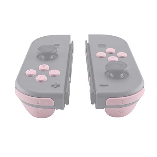 eXtremeRate DIY Full Set Buttons for Nintendo Switch & Switch OLED, Replacement Buttons for JoyCon, ABXY Direction Keys SR SL L R ZR ZL + - Home Capture Trigger Buttons Springs - Cherry Blossoms Pink - color: Cherry Blossoms Pink