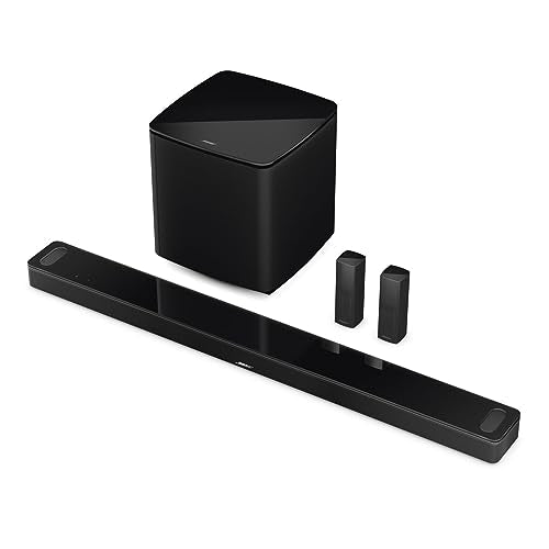 Bose Smart Ultra Dolby Atmos Soundbar, All-in-One Surround Sound System for TV, A.I. Dialogue Mode, Alexa and Google Voice Control, HDMI eARC, Black | Includes HDMI eARC cable, optical cable and remote for home theater, movies and clear dialogue - color: