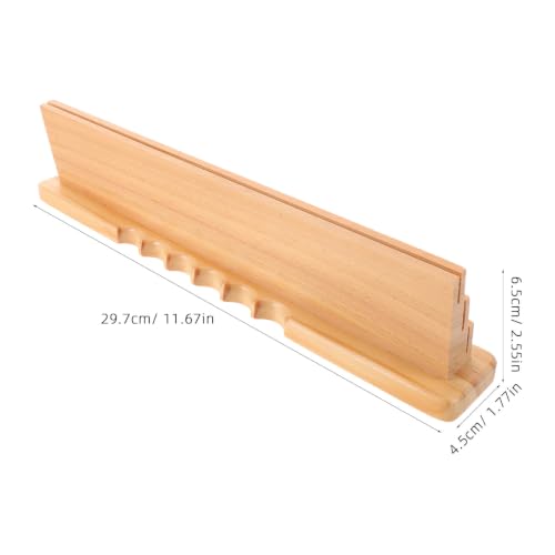 Wood Playing Card Holder Stand 3 Slots, Natural Wood Grain Tray for Enhanced Stability and Convenient Card Access, Suitable for Group Game Evenings and Poker Games